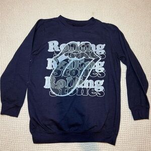 navy blue Rolling Stones graphic crewneck sweatshirt